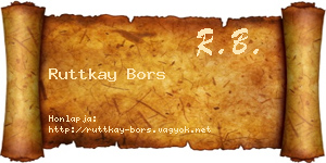 Ruttkay Bors névjegykártya